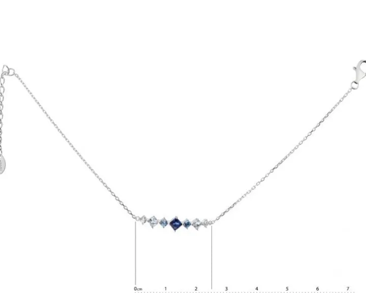 Bransoletka srebrna z cyrkoniami