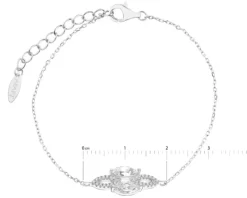 Bransoletka srebrna z cyrkoniami