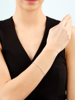 Bransoletka srebrna z cyrkoniami