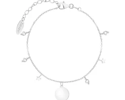 Bransoletka srebrna z cyrkoniami - koło