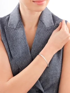 Bransoletka srebrna z cyrkoniami