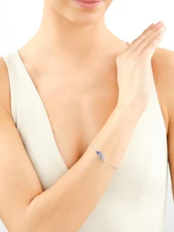 Bransoletka srebrna z cyrkoniami