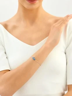 Bransoletka srebrna z cyrkoniami