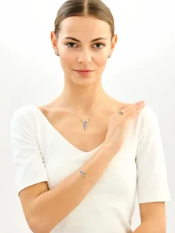 Bransoletka srebrna z cyrkoniami