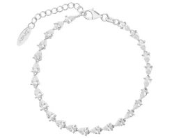 Bransoletka srebrna z cyrkoniami