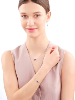 Bransoletka srebrna z cyrkoniami