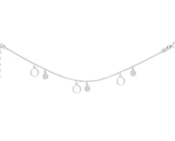 Bransoletka srebrna z cyrkoniami - koła