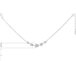 Bransoletka srebrna z cyrkoniami - gwiazdy