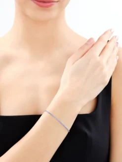 Bransoletka srebrna z cyrkoniami