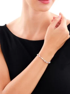 Bransoletka srebrna z cyrkoniami