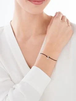 Bransoletka srebrna z cyrkoniami - litera M