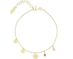 Bransoletka srebrna z cyrkoniami - serca