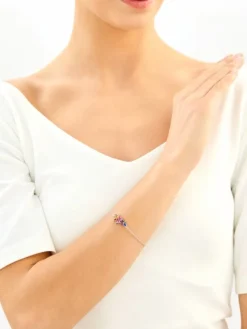 Bransoletka srebrna z cyrkoniami