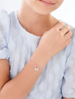 Bransoletka srebrna z emalią - jednorożec