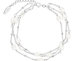 Bransoletka srebrna z perłami
