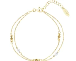 Bransoletka srebrna z perłami - kulki