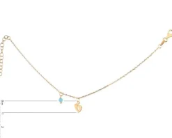 Bransoletka srebrna ze szkłem - stópki, chłopiec