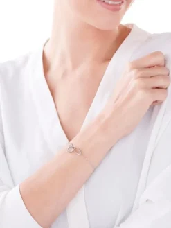 Bransoletka srebrna ze szkłem