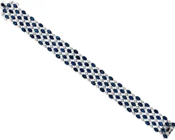 Bransoletka z białego złota z brylantami i szafirami - 18 cm - próba 585