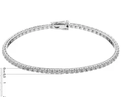Bransoletka z białego złota z brylantami - 18 cm - 2,30 ct - próba 750