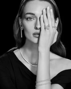 Bransoletka z białego złota z brylantami - 18 cm - 2,30 ct - próba 750