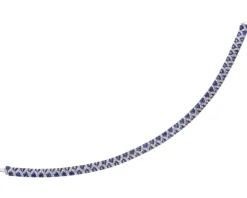 Bransoletka z białego złota z brylantami i szafirami - próba 585