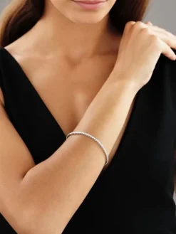 Bransoletka z białego złota z brylantami - 18 cm - 2,31 ct - próba 750