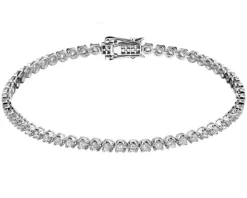 Bransoletka z białego złota z brylantami - 18 cm - 2,46 ct - próba 750