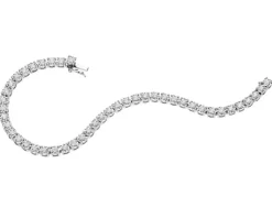 Bransoletka z białego złota z brylantami - 18 cm - 1,10 ct - próba 585