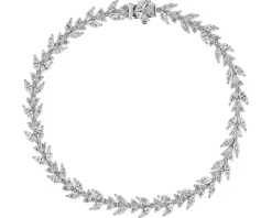 Bransoletka z białego złota z diamentami - 19 cm - 5,24 ct - próba 750