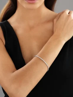 Bransoletka z białego złota z brylantami - 19 cm - 2,11 ct - próba 750