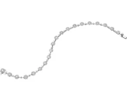 Bransoletka z białego złota z brylantami - 18 cm - 3,39 ct - próba 585