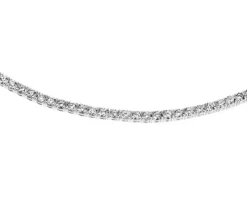 Bransoletka z białego złota z brylantami - 18 cm - 3,00 ct - próba 750