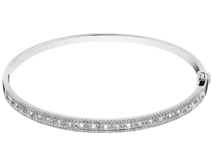 Bransoletka z białego złota z diamentami - 2,22 ct - próba 585