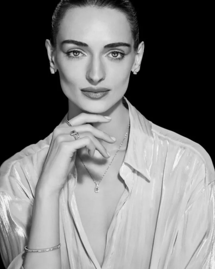 Bransoletka z białego złota z diamentami - 2,22 ct - próba 585