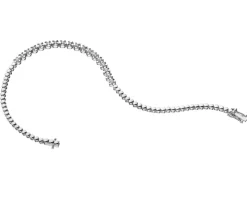 Bransoletka z białego złota z brylantami - 19 cm - 0,32 ct - próba 585