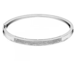 Bransoletka z białego złota z diamentami - 0,32 ct - próba 585