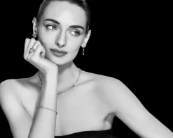 Bransoletka z białego złota z brylantami - 18 cm - 2,56 ct - próba 750