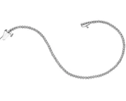 Bransoletka z białego złota z diamentami - 18 cm - 0,50 ct - próba 585