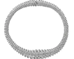 Bransoletka z białego złota z brylantami - 19 cm - 3,07 ct - próba 750