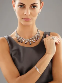 Bransoletka z białego złota z brylantami - 1,15 ct - próba 585