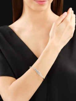 Bransoletka z białego złota z brylantami - 1,15 ct - próba 585