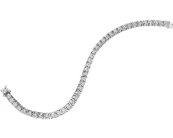 Bransoletka z białego złota z brylantami - 18 cm - 2,52 ct - próba 585