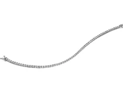 Bransoletka z białego złota z brylantami - 18 cm - 3,55 ct - próba 585