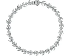 Bransoletka z białego złota z diamentami - 18 cm - 6,07 ct - próba 750