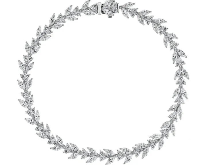 Bransoletka z białego złota z diamentami - 18 cm - 6,07 ct - próba 750