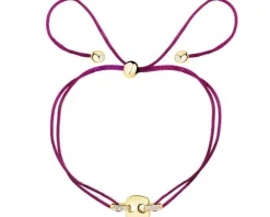 Bransoletka z cyrkoniami i elementami z żółtego złota