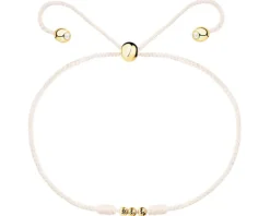 Bransoletka z cyrkoniami i elementami z żółtego złota - kulki