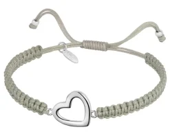 Bransoletka z elementami srebra  - serce