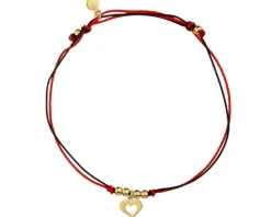 Bransoletka z elementami srebra - serce